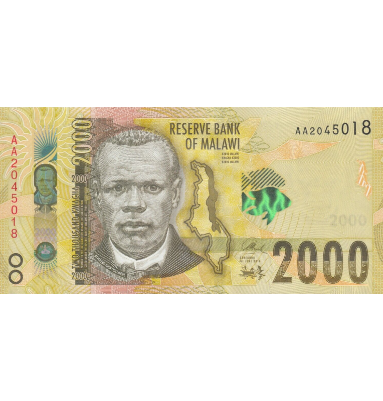 Malawi 2000 Kwacha 2016 Pick 69a